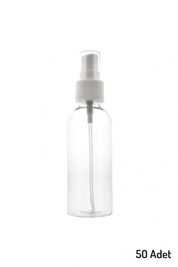 50 Adet 100 ml Boş Şişe Spreyli Kolonya Şişesi Doldurulabilir Cep Plastik Dezenfektan Parfüm Şişesi