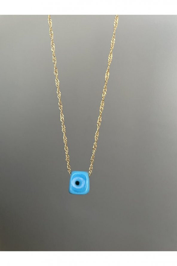 Mavi Nazar Boncuklu Kolye
