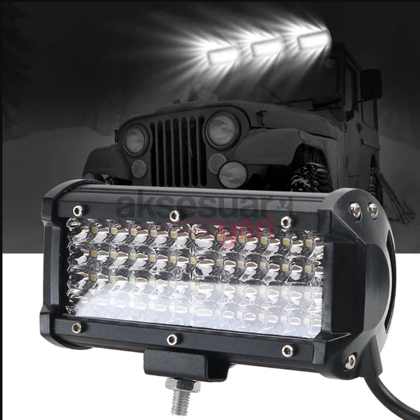 Offroad Sis Çalışma Lambası Turuncu Beyaz Cakar Modlu 24 Led 72W A+ İthal Ürün - 4