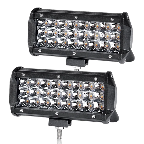 Offroad Sis Çalışma Lambası Turuncu Beyaz Cakar Modlu 24 Led 72W A+ İthal Ürün - 3