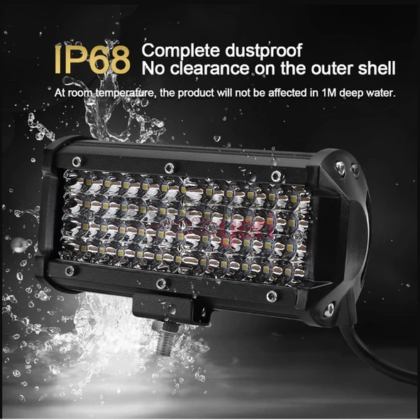 Offroad Sis Çalışma Lambası Turuncu Beyaz Cakar Modlu 24 Led 72W A+ İthal Ürün