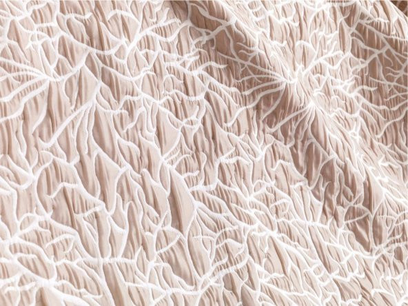 Çeyiz Diyarı Çift Kişilik Nehir Çift Taraflı Yatak Örtüsü Takımı Bej - Resim 3