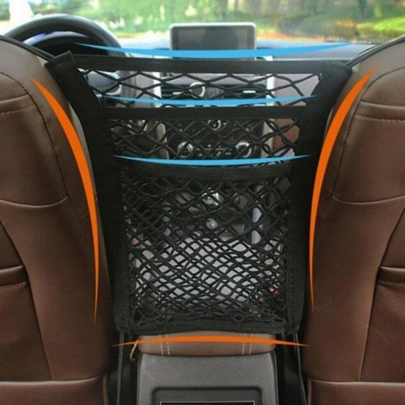 BMW Serisi Araç İçi Koltuk Arası Çok Amaçlı 2 Gözlü File Organizer