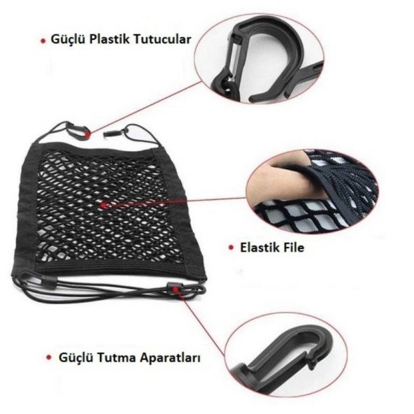 TOFAŞ Serisi Araç İçi Koltuk Arası Çok Amaçlı 2 Gözlü File Organizer - 4