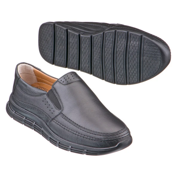 Siyah Dikiş Detaylı Erkek Ayakkabı - 2