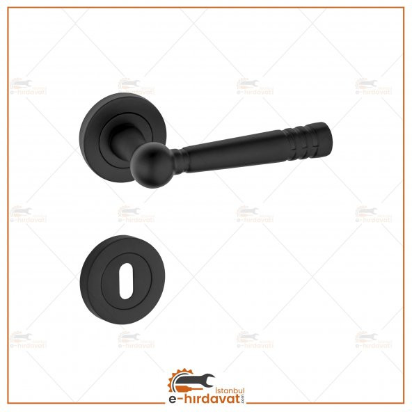 Osmanlı Oda Kapı Kolu Mat Siyah Oda Kapı Kolu 1 Takım - 2