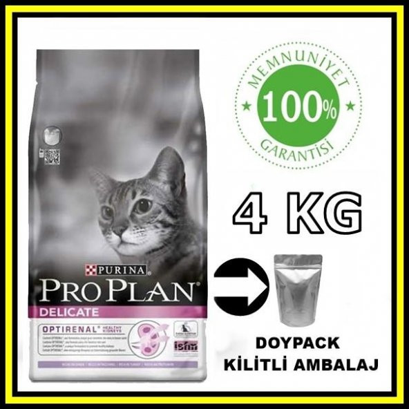 ProPlan delicate kuzu etli seçici kedi 4 kg açık mama