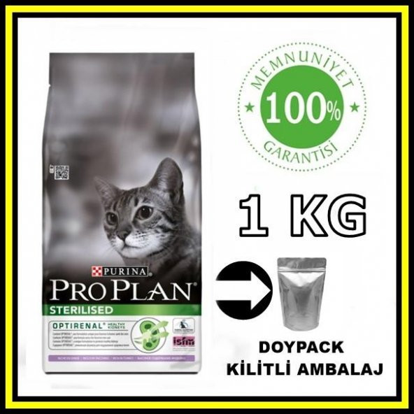 ProPlan sterilised hindili kısırlaştırılmış kedi maması 1 kg açık mama