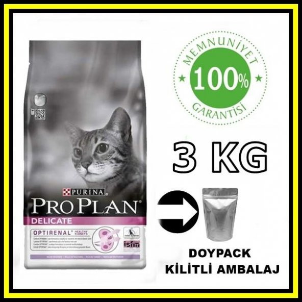 ProPlan delicate kuzu etli seçici kedi 3 kg açık mama