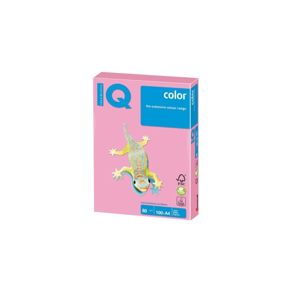 Mondi IQ Color Renkli Kağıt A4 80 Gr Fosforlu Pembe 500 Lü (1 Koli 5 Paket)