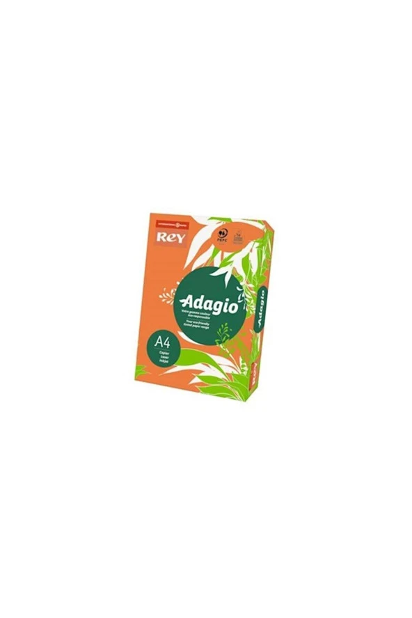 Adagio Renkli Fotokopi Kağıdı A4 80 Gr Turuncu 21 (K) (500 Lü Paket)