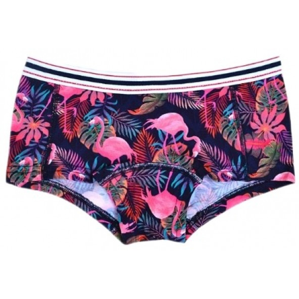 Darkzone Flamingo-Kaplan-Köpek Desenli Dijital Baskılı 3'lü Kadın Hipster - 3