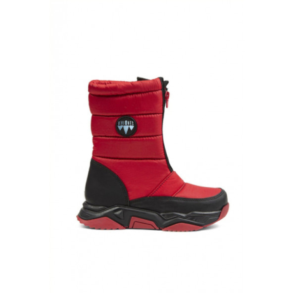 KIRMIZI ÖNDEN FERMUARLI KIZ ÇOCUK KAR BOTU KHIONES