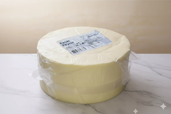 Doğal Çiftlik Sütünden Katkısız Tekerlek Taze Kaşar Peynir 2500 Gr - Resim 2