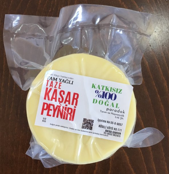 Niyazibey Çiftliği Doğal Taze Kaşar Peyniri 500 G