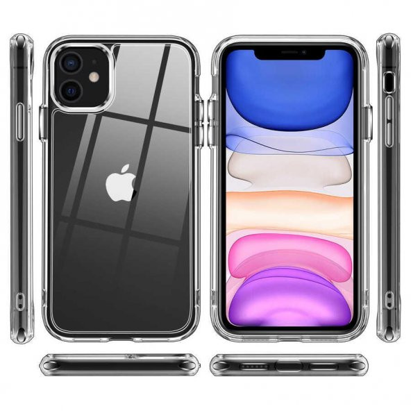 Apple iPhone 11 Kılıf Zore Forst Köşeleri Airbagli Şeffaf Kılıf