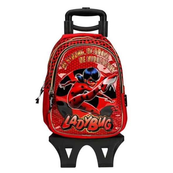 Disney Miraculous Ladybug Çekçekli Okul Çantası Mucizevi Uğuur Böceği Çekçekli Okul Çantası - 2