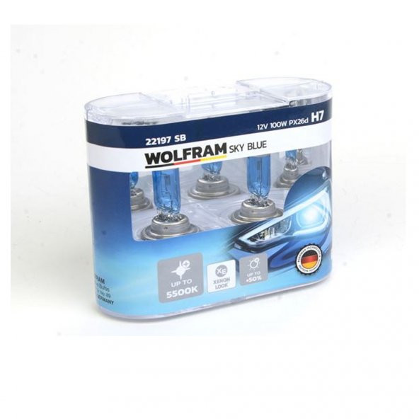 WOLFRAM H7 100W 5500 KELVİN COOL BLUE