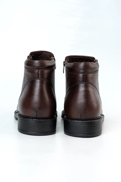 SMART İÇİ KÜRKLÜ EVA TABAN ÇİFT FERMUARLI HAKİKİ DERİ ERKEK BOT - 11