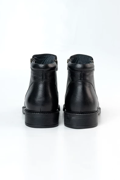 SMART İÇİ KÜRKLÜ EVA TABAN ÇİFT FERMUARLI HAKİKİ DERİ ERKEK BOT - 6