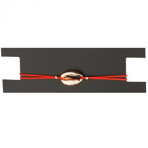 KL- PARLAK DENİZ KABUĞU BİLEKLİK KIRMIZI RR