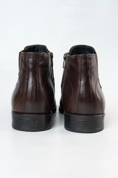 SMART İÇİ KÜRKLÜ FERMUARLI HAKİKİ DERİ ERKEK BOT - 7