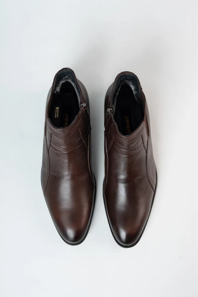 SMART İÇİ KÜRKLÜ FERMUARLI HAKİKİ DERİ ERKEK BOT - 6