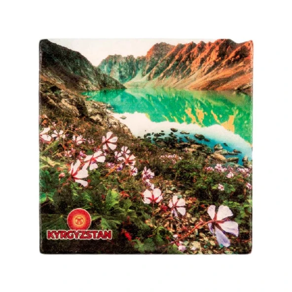 Kırgızistan Temalı Taş Bardak Altlığı
