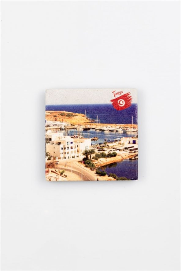 Tunus Temalı Taş Bardak Altlığı - 3