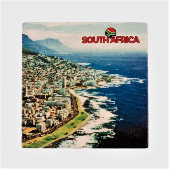 Güney Afrika Temalı Taş Bardak Altlığı
