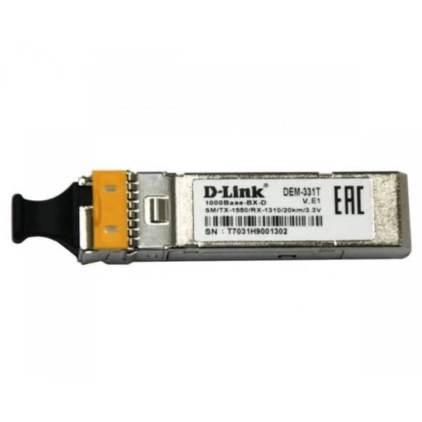 D-LINK mini-GBIC LX SMF SFP TRANCEIVER TX:1550nm, RX:1310