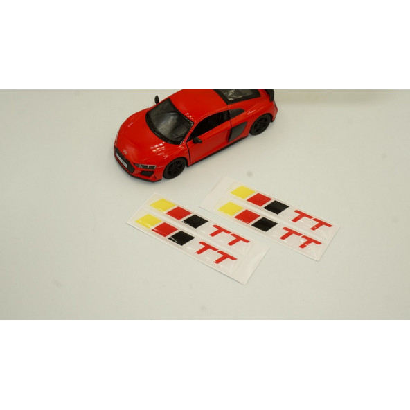 Audi TT Logo Motor Kapağı Damla Silikon Plaka Logo Arma Amblem Yeni Stil - 2