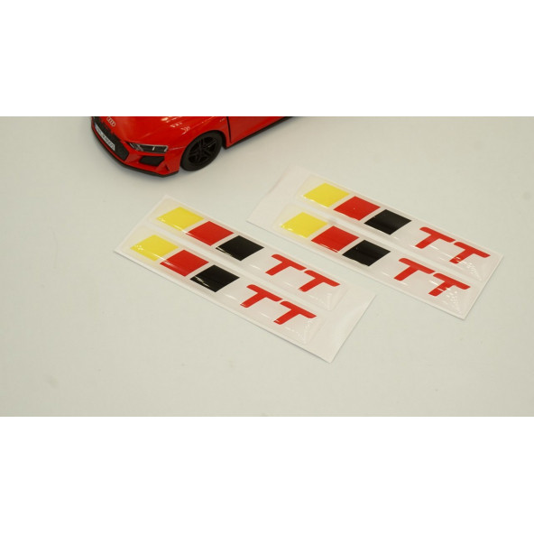 Audi TT Logo Motor Kapağı Damla Silikon Plaka Logo Arma Amblem Yeni Stil - 3