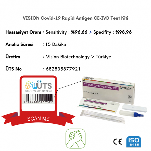VISION Hızlı Antijen Sürüntü (CE-IVD) Test Kiti - 3