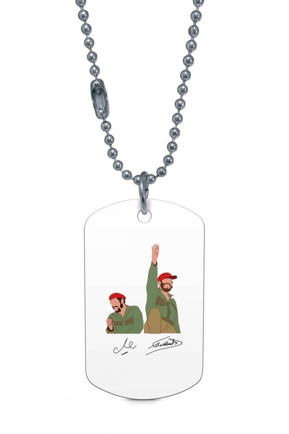 Che Guevara Gümüş Renk Künye / Kolye DFT1019