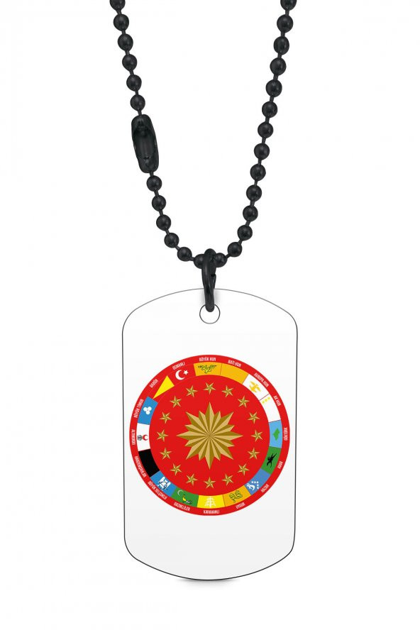 Cumhurbaşkanlığı Arması Siyah Renk Künye / Kolye DFT1448