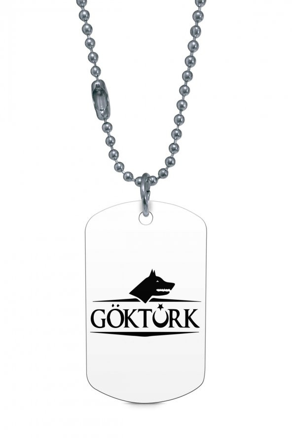 Göktürk Gümüş Renk Künye / Kolye DFT1468 - 1