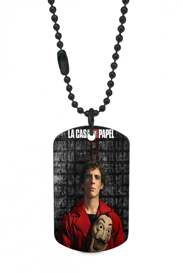 La Casa De Papel Rio Siyah Renk Künye / Kolye DFT2748 - 1