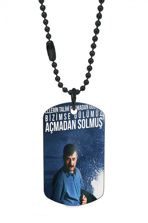 Azer Bülbül Siyah Renk Künye / Kolye DFT4120