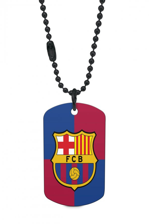 Barcelona Siyah Renk Künye / Kolye DFT4398