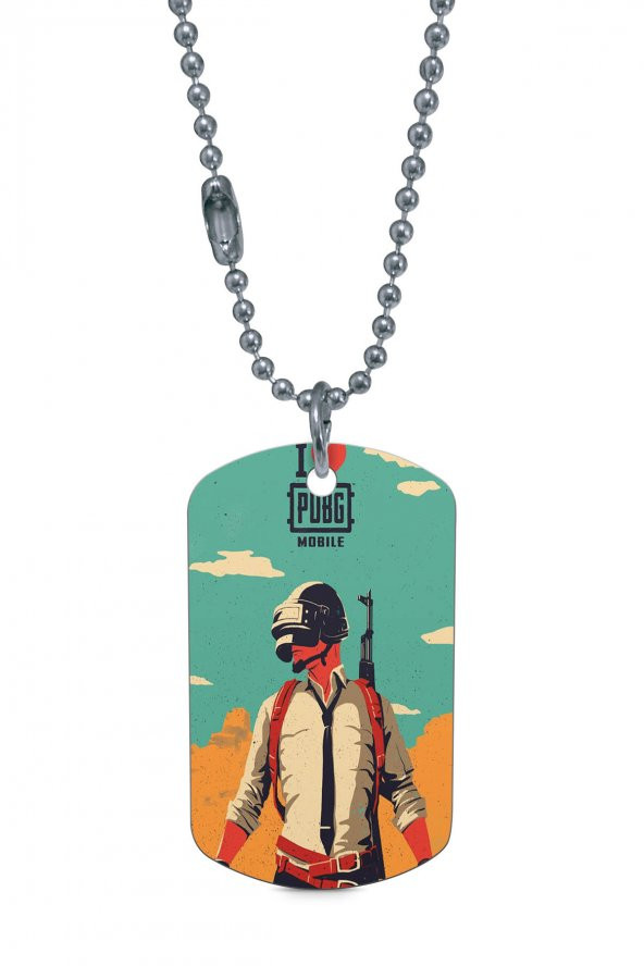Pubg Gümüş Renk Künye / Kolye DFT4725