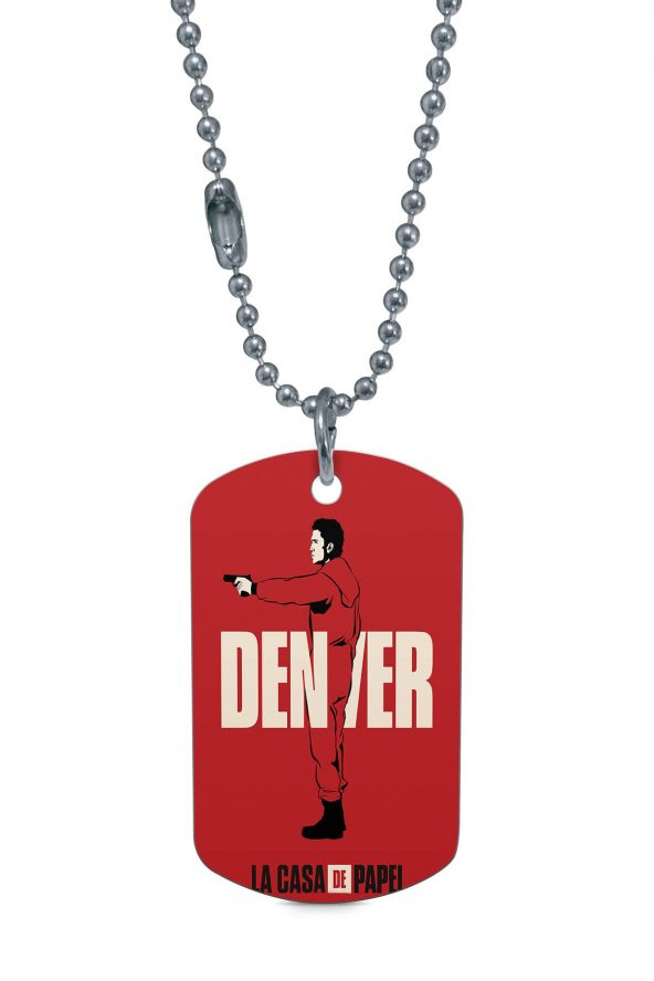 La Casa De Papel Denver Gümüş Renk Künye / Kolye DFT4819