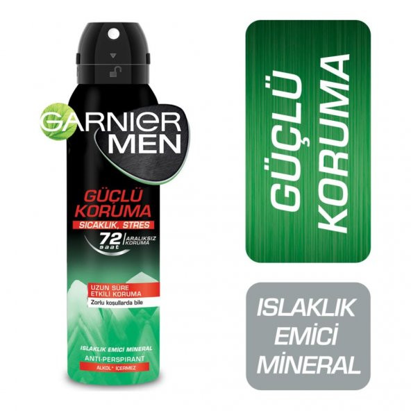 Garnier Men Güçlü Koruma Aerosol 150 ml Sprey Deodorant