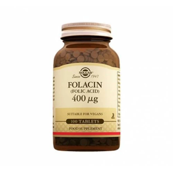 Solgar Folic Acid Folacin 400 mg 100 Tablet