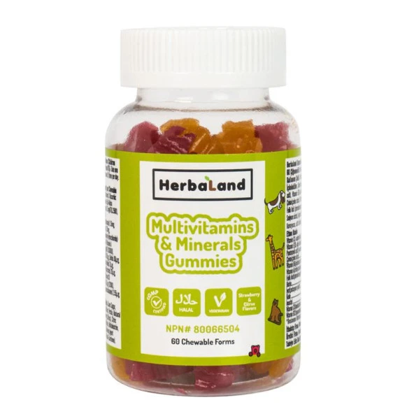 Herbaland Kids Multivitamins + Minerals 60 Çiğnenebilir Form