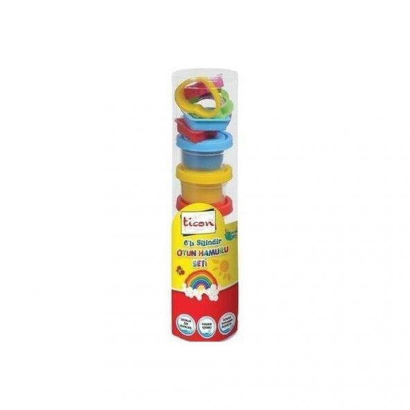 Ticon Oyun Hamuru 6lı + Hamur Kalıbı Hediye S-628