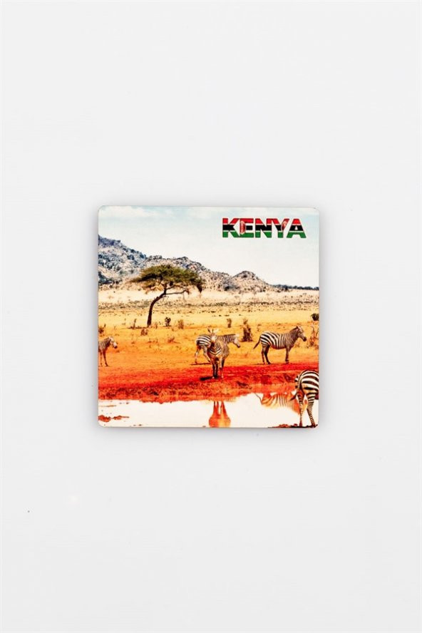 Kenya Temalı Ahşap Bardak Altlığı - 3