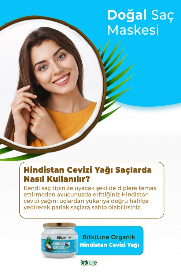 Organik Hindistan Cevizi Yağı 250gr (Soğuk Sıkım Hindistan Cevizi Yağı) - 3