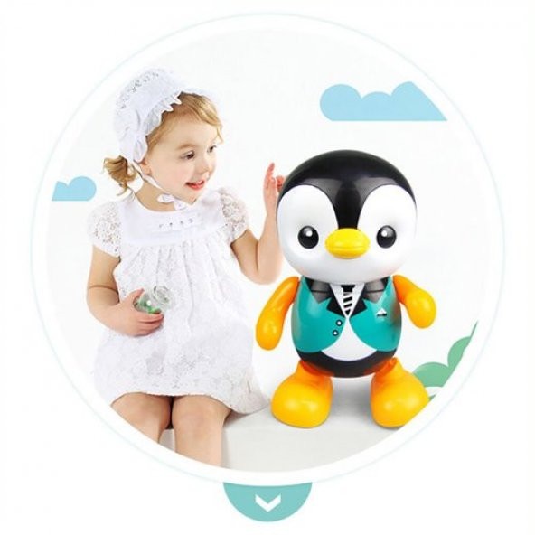 Işıklı Dans Eden Penguen Robot sevimli Müzikli Oyuncak - 2