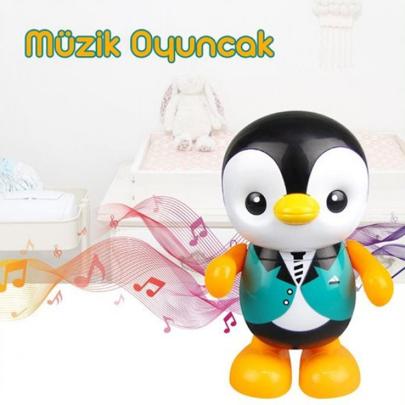 Işıklı Dans Eden Penguen Robot sevimli Müzikli Oyuncak - 3